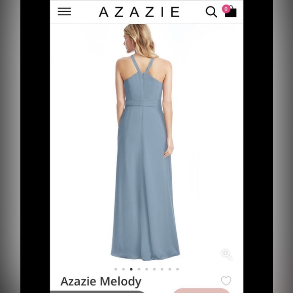 Azazie Melody Dress in Dusty Blue- New With Tags - Picture 6 of 7